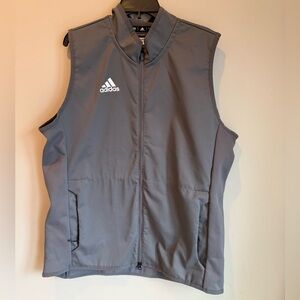 NWT adidas Game Mode Vest Men's Casual Full Zip Vest Gray Size Large